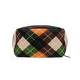thumbnail image 2 of 6.5x2.5x4 In Printed Makeup Bag Organizer with 5 Compartments Travel Toiletry Pouch Bag Orange White Green, 2 of 6