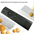 thumbnail image 3 of Control remoto 2.4G Control remoto inalámbrico con entrada de voz de receptor USB para Smart TV Android TV Box HTPC PC Projector Black, 3 of 8