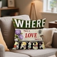 thumbnail image 4 of JIAHomeV Home Decor Summer Linen Pillowcase Digital Printing Letters Small Fresh Cushion Cover Home Decoration Pillowcase C,40x40cm, 4 of 5