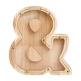 thumbnail image 2 of Pntutb Home Storage Clearance Personalized Wooden Unique Shape Money Bank Wooden Money Bank Alphabet Model Big Save, 2 of 9