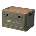 thumbnail image 1 of Caja Plegable Apertura Lateral Con Ruedas para Acampar Al Aire Libre Caja Almacenamiento Con Tapa Caja Almacenamiento Libros Ropa Caja Baúl (verde), 1 of 7