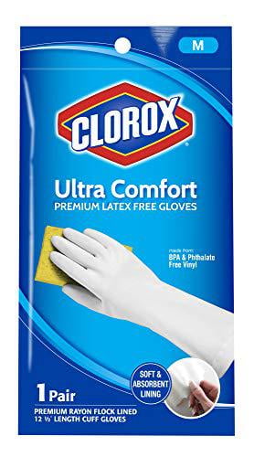 Butler Home Products 623149 Comfort Choice Small Medium Durable Natural Latex Clorox S/M Comfort Foam Technology Gloves,