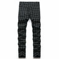 thumbnail image 5 of Yaoyar Men's Stretch Dress Pants Striped Plaid Slim Fit Straight-Leg Suit Pant Business Formal Classic Full Length Trouser(Black,4XL), 5 of 6