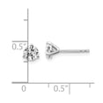 thumbnail image 3 of Auriga Fine Jewelry 14K White Gold 7/8 cttw Round Lab Grown Diamond Stud Earrings for Women (Clarity- SI, Color-G-H), 3 of 5