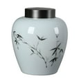 thumbnail image 2 of Jarrón de cerámica con forma de jengibre para flores, jarrón tradicional de porcelana para té Bambú, 2 of 9