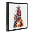 thumbnail image 3 of Stupell Industries Southwestern Glam Cowgirl on Horse Black Floating Frame Canvas Art, 18 x 18, by Amanda Greenwood, 3 of 8