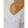 thumbnail image 6 of Asymmetrical Neck Draped Blouse, 6 of 6