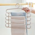 thumbnail image 4 of Pants Rack Multifunctional Household Saving Space Multi Layer Trousers Hanger Pants Closet Color Clothes Peg 5 Layers A, 4 of 5