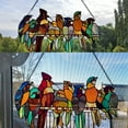 thumbnail image 5 of Vinplus Stained Glass Birds Window Hangings Multicolor Birds on a Wire Suncatcher Window Panels for Home Decor Gifts, 5 of 7