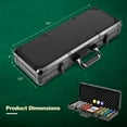 thumbnail image 3 of Gymax 14 Gram Clay Poker Chip Set 500 Pieces Claytec Style Chips with Aluminum Case, 3 of 9