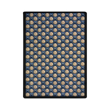Games People Play - Gaming & Sports Area Rugs Bases Loaded, 3'10" x 5'4", Clear Skies