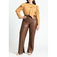 thumbnail image 5 of ELOQUII Women's Plus Size Slit Hem Faux Leather Pant, 5 of 6