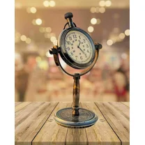 Beautiful Vintage Brass Desk Clock Table Clock Antique Nautical Clock Brass