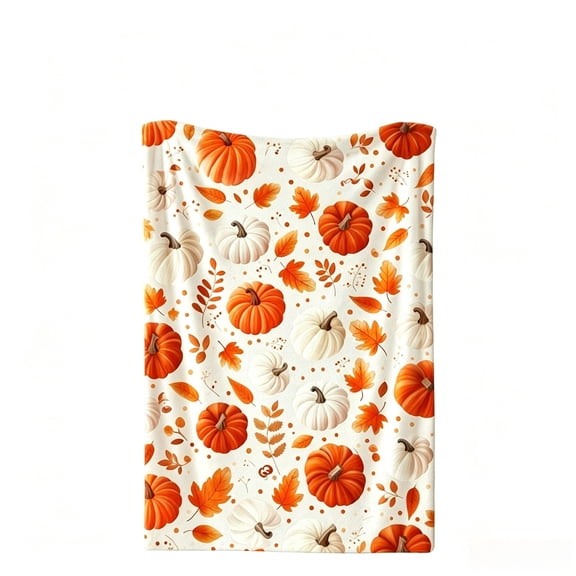 Autumns Thanksgiving Flannel Throw Blanket 5 Cute Fall Patterns Plushs Blanket 70x100cm For Sofa Bed Camping Warm Light Weight Cover