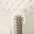 thumbnail image 3 of Noble House Glencoe Fabric Tufted 3 Seater Sofa, Beige, 3 of 8