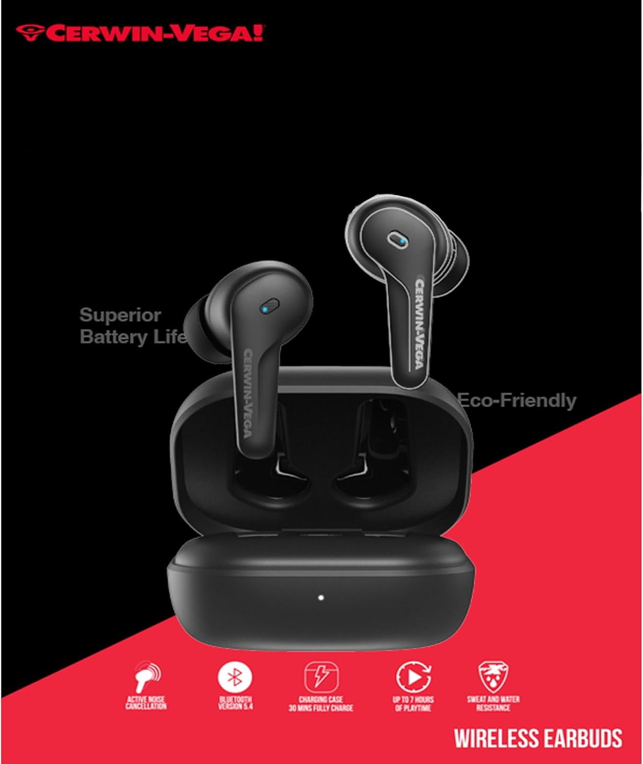 Cerwin Vega EB1 VegaBuds Wireless Earbuds