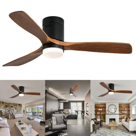 

CUH 52 Quiet 6 Speed Furniture Wood Living Room Energy-saving Fans Black Light Indoor Ceiling Fan