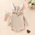 thumbnail image 2 of Icvfdpl Babys Boy Girl Easter Outfit Bunny Ear Hooded Jumpsuit Corduroy Romper Cute Suspender Long Sleeve Bodysuit stylish Baby Daily Wear, 2 of 8