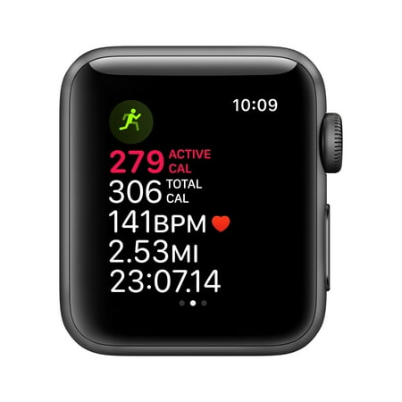 Apple Watch Series 3 (GPS) 38mm Aluminum Case with Black Sport Band - Space Gray Aluminum