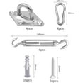 thumbnail image 2 of M6 Heavy Duty Sun Shade Sail Hardware Kit for Garden Rectangle and Square Sun Shade Sail Installation, Awning Attachment Set - 304 Stainless Steel Sun Shade Sail Fixing Kit, 2 of 5