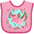 thumbnail image 3 of Inktastic Watermelon Axolotl Boys or Girls Baby Bib, 3 of 4