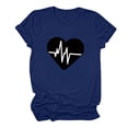 thumbnail image 7 of VKOYWKM Womens Heart Tshirts Valentine T-Shirts Romantic Heart Graphic Tees Valentine Short Sleeve Tops Holiday Crew Neck Valentines Day Heart Shirts, 7 of 7