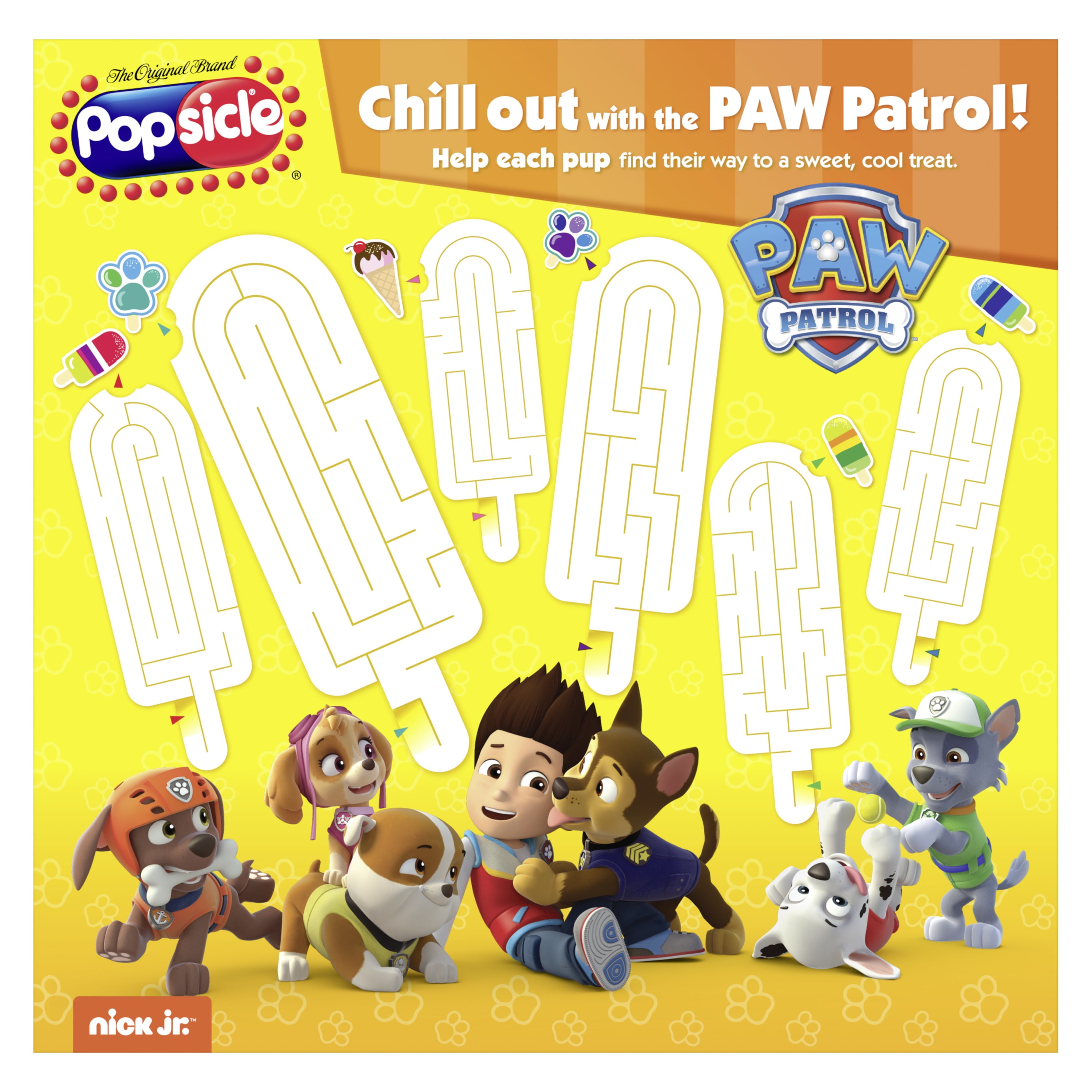 paw patrol ice pops truck