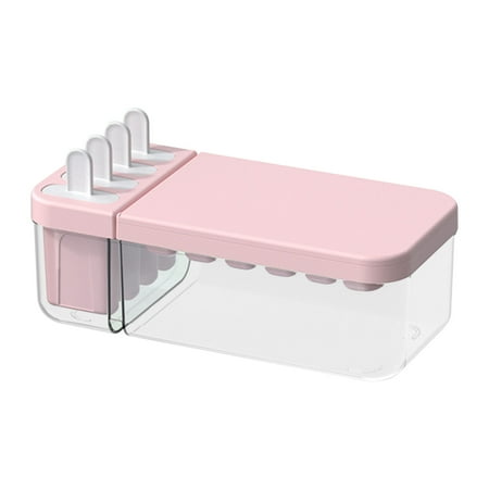 

Qepwscx Life Popsicle Molds Set of 24-grid Double-layer Ice Cream Molder Two-in-one Food-grade DIY Large-capacity Ice Storage Box With Lid Pink Clearance