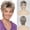 Mixed color, variant on Women Short Fluffy Wig Natural Look Side Bangs Heat Resistant Synthetic Hair