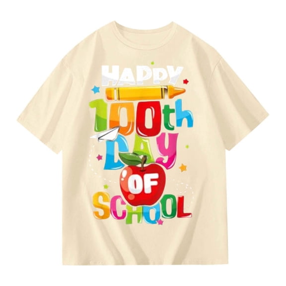 Miaoju Boys T Shirts Size 8 Crew Neck Graphic T-Shirts Short Sleeve T Shirt Top Loose Summer Tops T-Shirts Infant To Big Kid