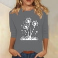 thumbnail image 2 of Women Blouse 3/4 Sleeve Petite, Womens T Shirts Graphic Tees My Orders Placed Recently By Me Summer Tops With Short Sleeves for Women Over 50 Women Clothing Tops my orders, 2 of 4
