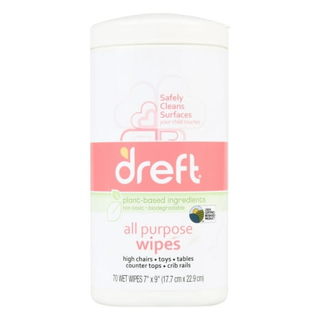 Photo 1 of [DAMAGE] Dreft Multi Surface Wipes - 70 ct , 4pk