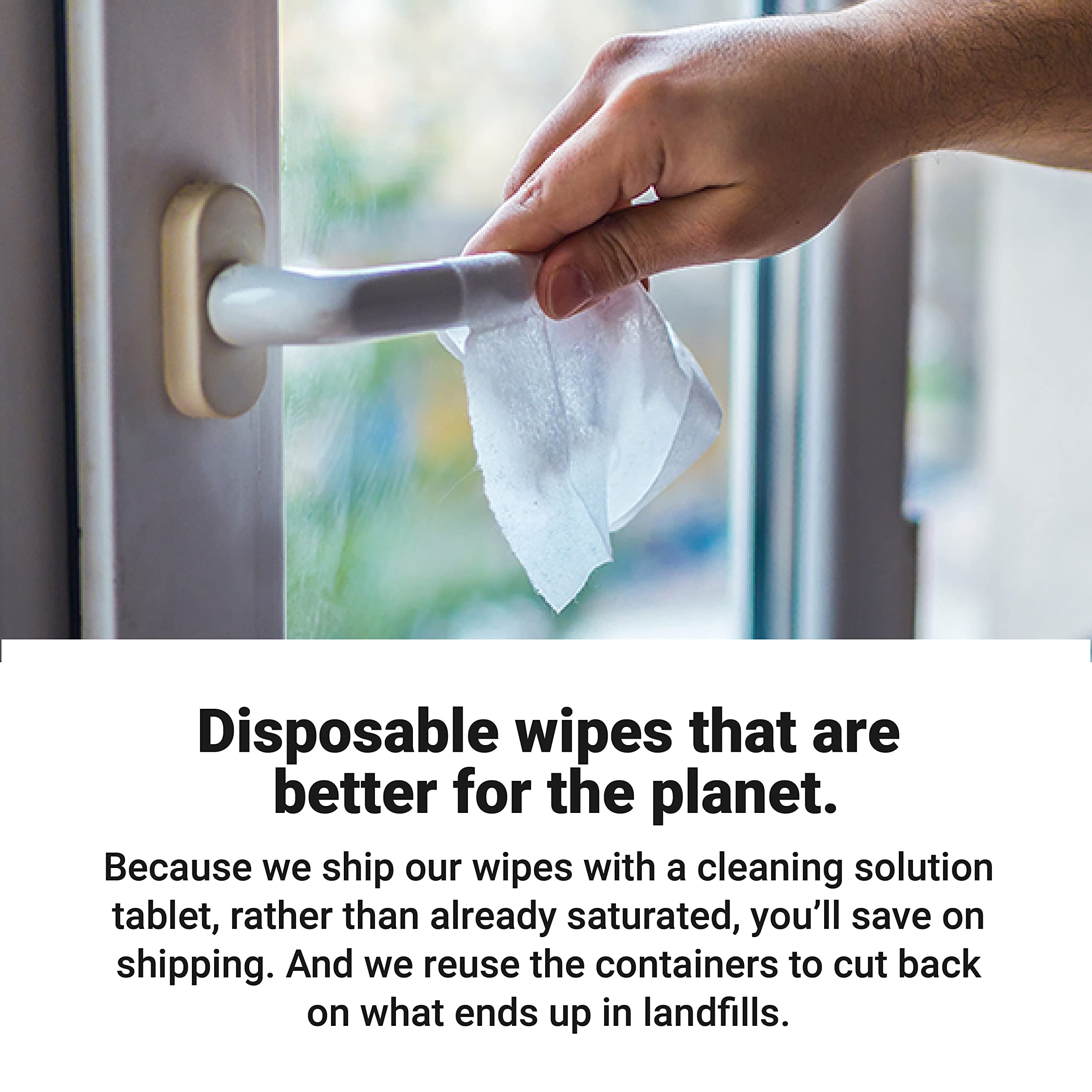 EvaClean Disposable Dry Surface Wipes - Pack of Eight 160-Count Rolls - 1,280 Dry 6.5” x 6” Wipes for Multi-Surface & Hand Cleaning