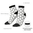 thumbnail image 4 of Goofa Signal Icon Pattern Non Slip Socks with Grips for Elderly, Crew Socks Yoga Hospital Socks Cushioned Sole Gripper Socks for Men Women, 4 of 5