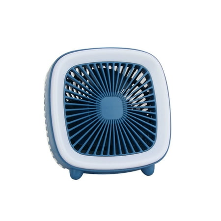 

Toma Mini Rechargeable Portable Air Cooling Fan Cooler USB 360° Rotation Adjustable Speed LED Fan Night Light Fan Charging Desktop