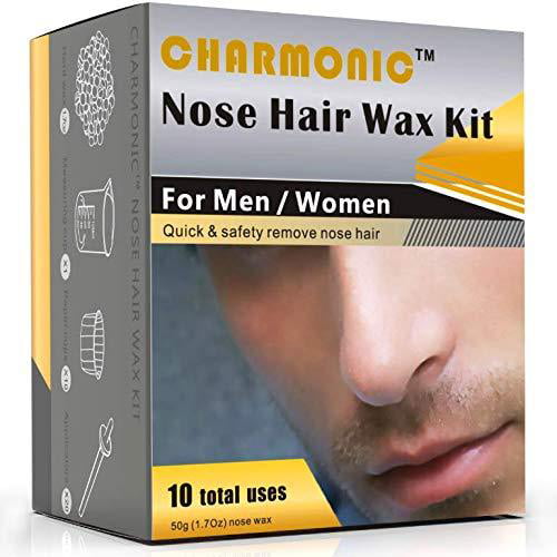 Nose Wax Kit for Men and Women, Nose Hair Removal Wax (50 grams / 10 times  usage count) 