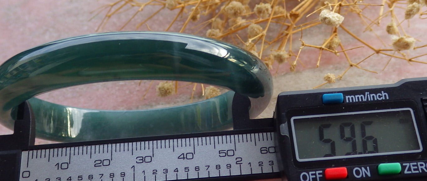 Icy Green Natural A JADE Jadeite Bangle Bracelet 60 mm 684191 TN