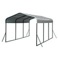 thumbnail image 4 of 12 x 20ft Carport Galvanized Steel, Heavy Duty Carport Shelter for Outdoor, Weatherproof Roof, Car Boat Tractor ATV RV Shelter, 44MPH Near Gale Level, 4 of 12