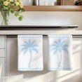 thumbnail image 7 of Sky Blue Palm Tree Kitchen Towels Set of 3, Summer Tropical Plants Leaves Absorbent Dish Towels for Kitchen, Microfiber Hand Towel, Quick Drying Tea Towel for Cleaning Decorative Dishcloths, 7 of 7