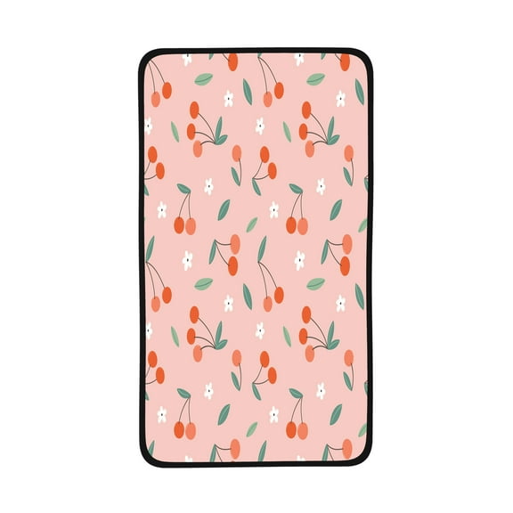 Coral Velvet Towels for Bathroom 16x28IN Cute Cherry And Flowers Super Soft Absorbent Bathroom Coral Velvet Towel for Face,Gym,Spa,Kitchen Dish Tea Towels