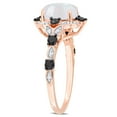 thumbnail image 3 of Miabella Women's 1-4/5 CT T.G.W. Opal Black Sapphire & Diamond Accent 10kt Rose Gold Halo Ring, 3 of 8