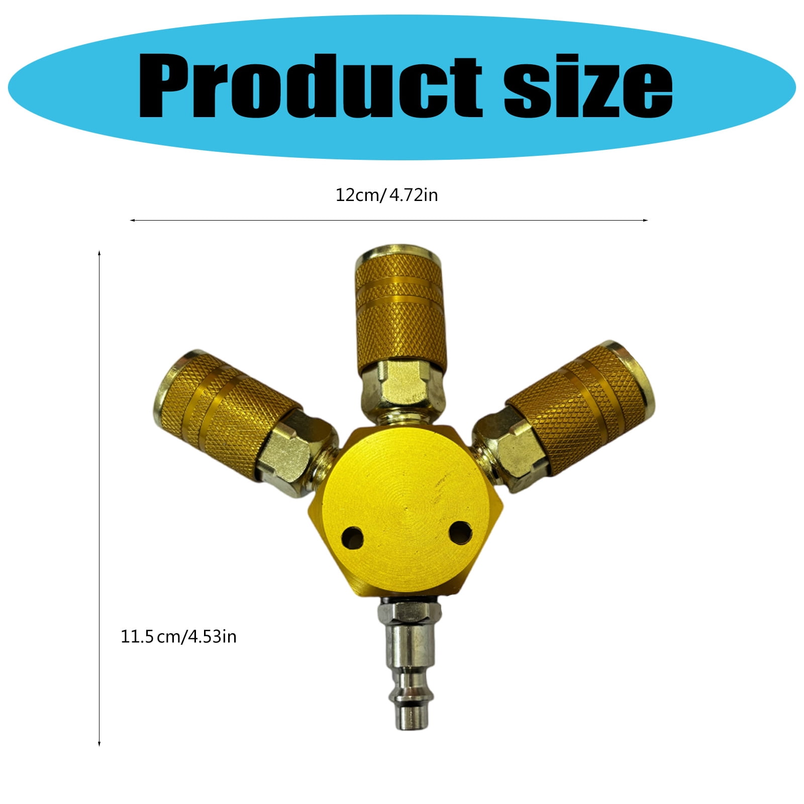 Three WAY Manifold Quick Coupler Coupling For Air Compressor Tool Manifold Split Hose Connectors for Industrial Workers