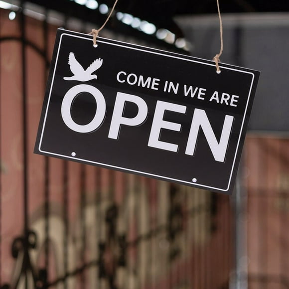 Dsseng 1 Set Versatile Business Hours Sign Ideal for Storefronts and Coffee-Creative Blank Business Hours Sign Opening Hours Sign Notice Sign Closed Sign
