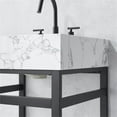 thumbnail image 6 of Ecija 24" Single Matte Black Metal Bath Vanity with Pandora White Composite Top, 6 of 13