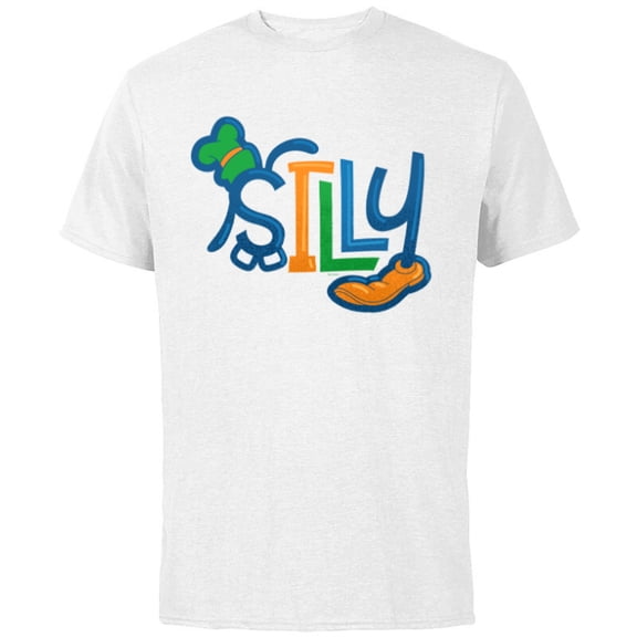 Disney Mickey and Friends Goofy Silly - Short Sleeve Cotton T-Shirt for Adults - Customized-White
