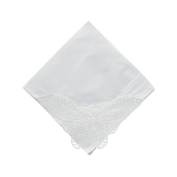 CTM Butterfly Corner Lace Handkerchief (Women)