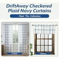 thumbnail image 2 of DriftAway Semi Sheer Buffalo Plaid Check Window Valance Curtains Checkered Rod Pocket Valance Modern Farmhouse Style for Kitchen, Living Room, Bedroom, 1 Pack 52" x16" Navy, 2 of 9