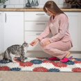 thumbnail image 3 of Geometric Flower and Dahlia Beige Anti Fatigue Kitchen Rugs Set Of 2, Non Slip Washable Decorative Floor Mats for Kitchen Sink Laundry, 17"x30" and 17"x47", 3 of 6