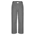 thumbnail image 6 of UVEASISHA Womens Plaid Pants Elastic Waisted Wide Leg Pants Baggy Comfy Lounge Pj Pants with Pockets Black S, 6 of 8
