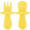 thumbnail image 1 of Pluokvzr Toddler Utensils Set Self-Feeding Silicone Baby Utensils Anti-Choke BPA-Free Baby Fork and Spoon Set with Protective Choke Barriers for Baby Toddler Led Weaning Ages 6 Months Up, 1 of 7